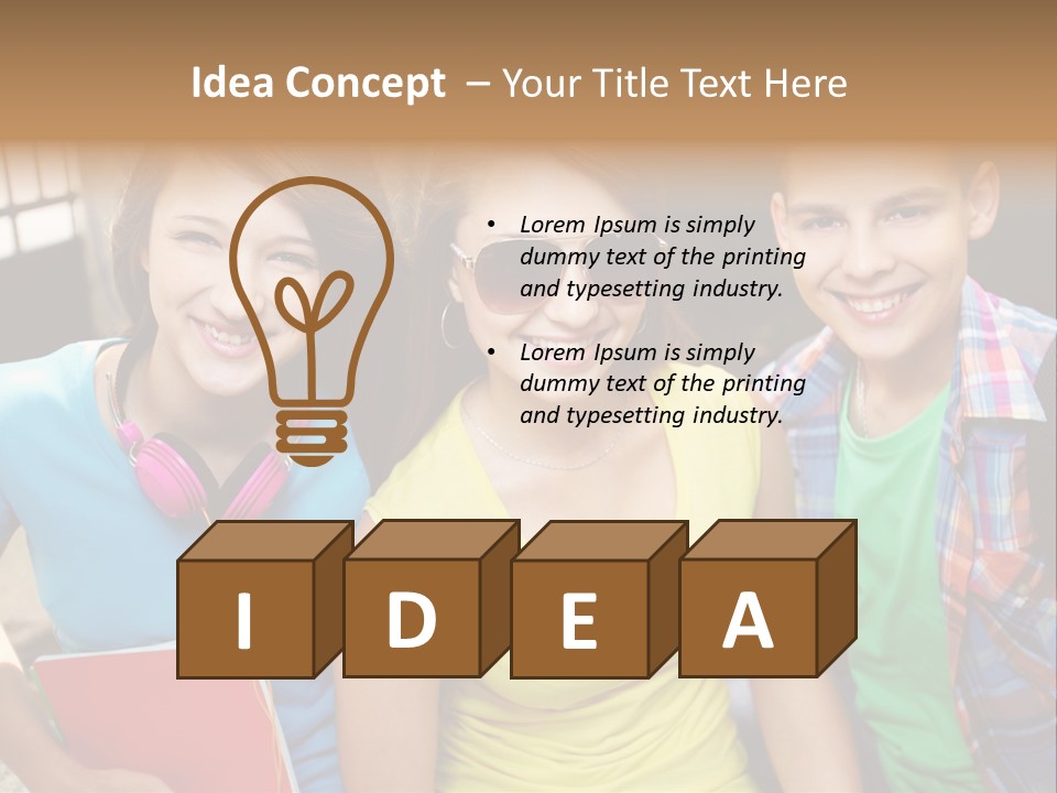 Boy Students Cute PowerPoint Template