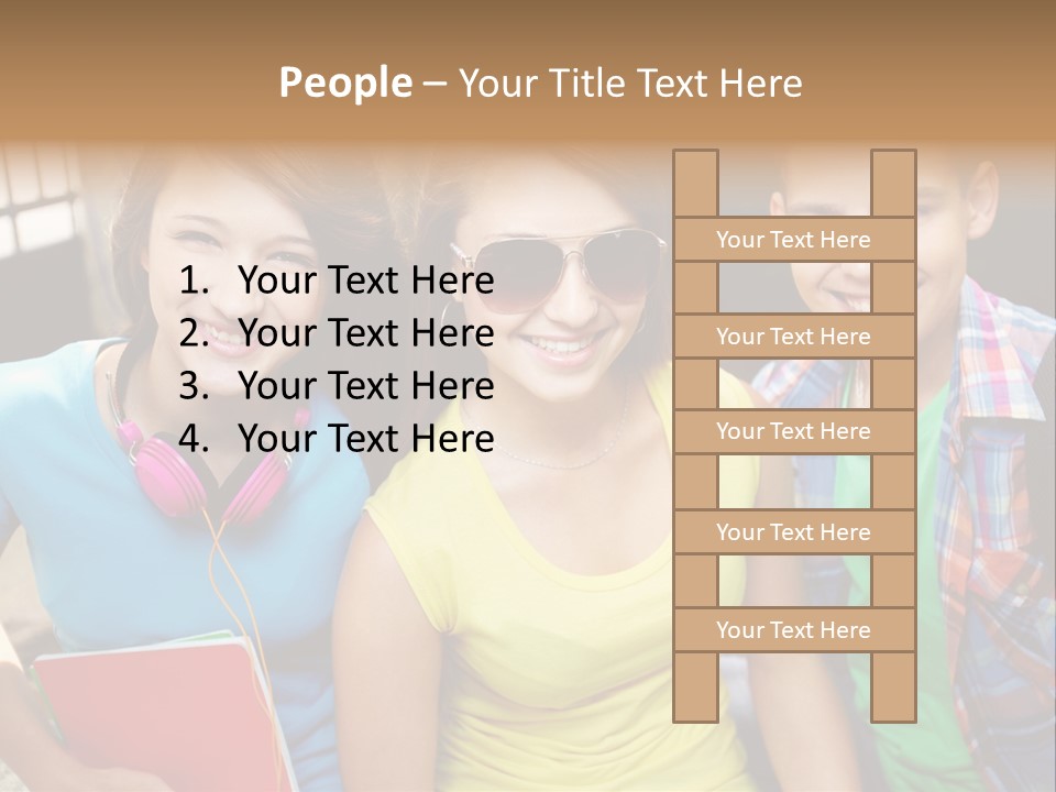 Boy Students Cute PowerPoint Template