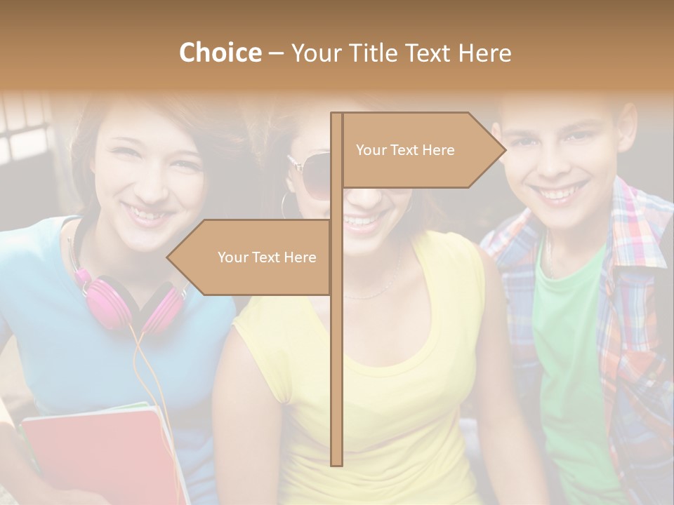 Boy Students Cute PowerPoint Template