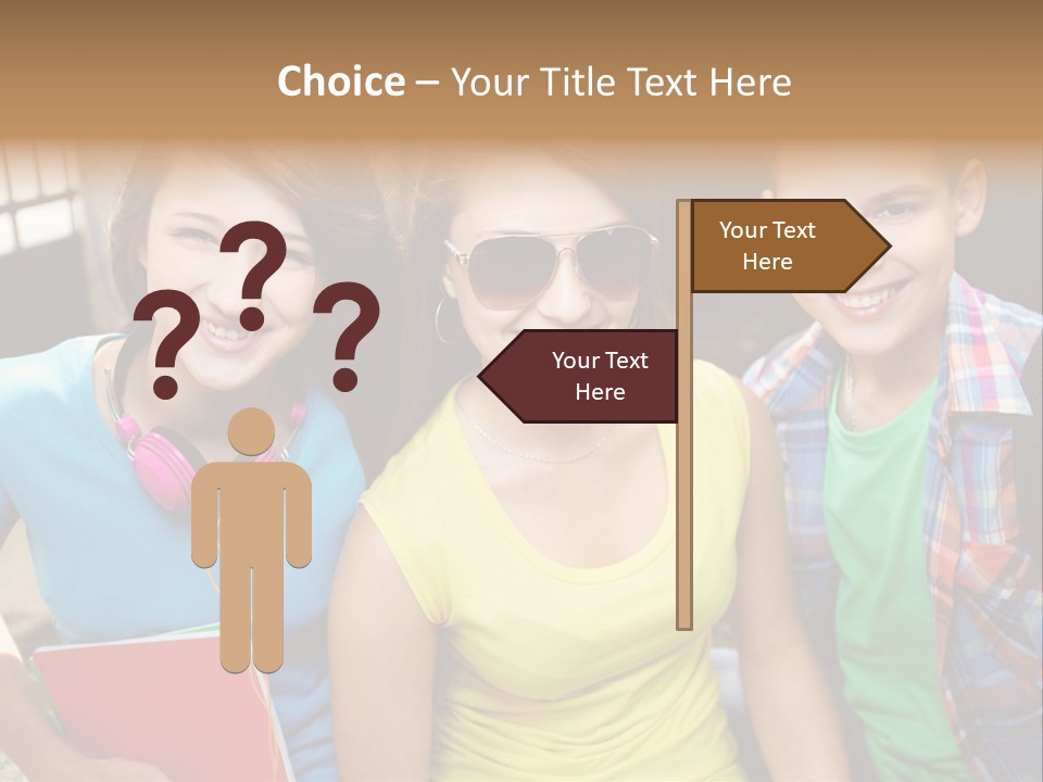 Boy Students Cute PowerPoint Template