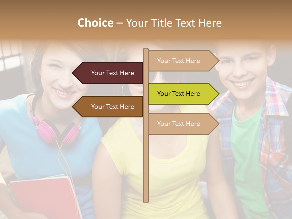 Boy Students Cute PowerPoint Template