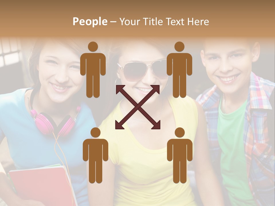 Boy Students Cute PowerPoint Template