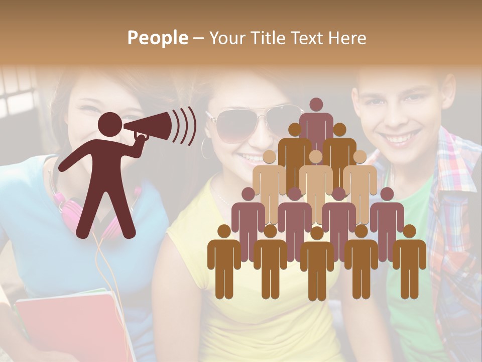 Boy Students Cute PowerPoint Template