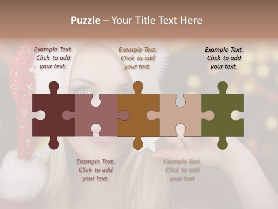 Blond Christmas Heiterkeit PowerPoint Template