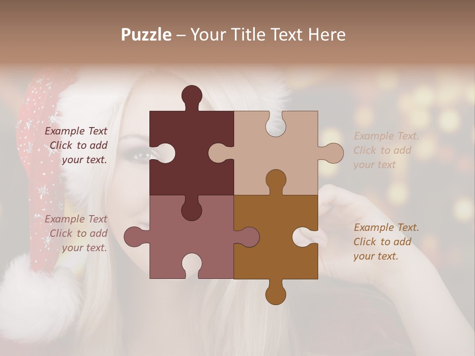 Blond Christmas Heiterkeit PowerPoint Template