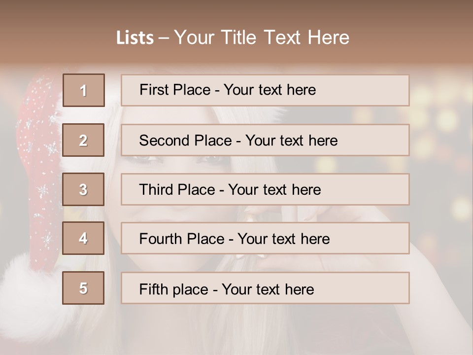 Blond Christmas Heiterkeit PowerPoint Template