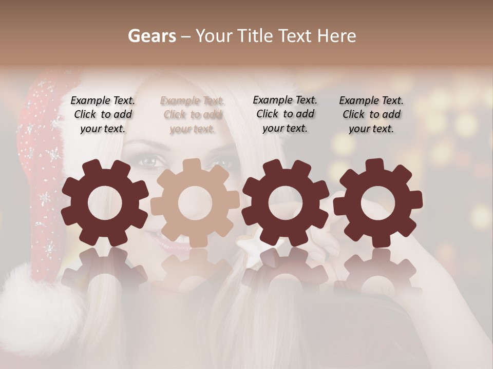 Blond Christmas Heiterkeit PowerPoint Template