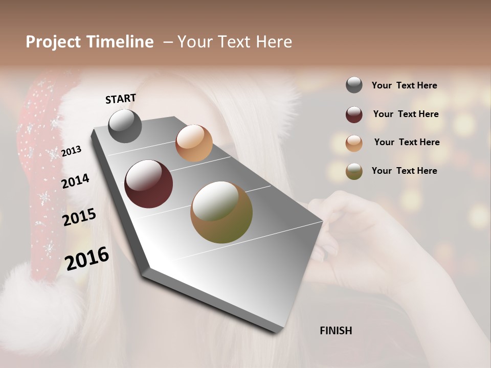Blond Christmas Heiterkeit PowerPoint Template