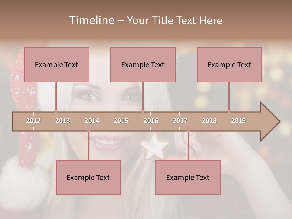 Blond Christmas Heiterkeit PowerPoint Template