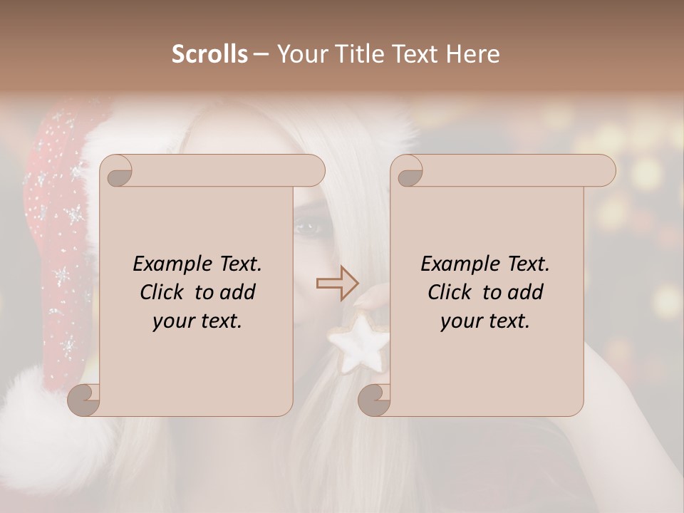 Blond Christmas Heiterkeit PowerPoint Template