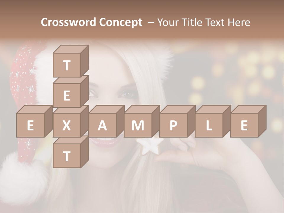 Blond Christmas Heiterkeit PowerPoint Template