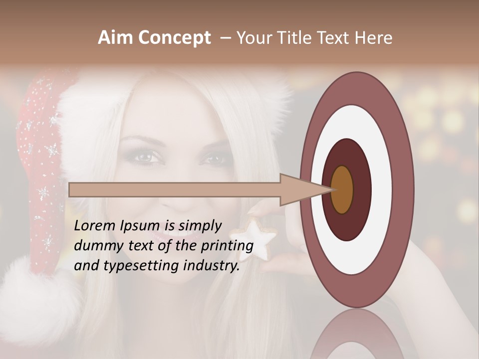 Blond Christmas Heiterkeit PowerPoint Template