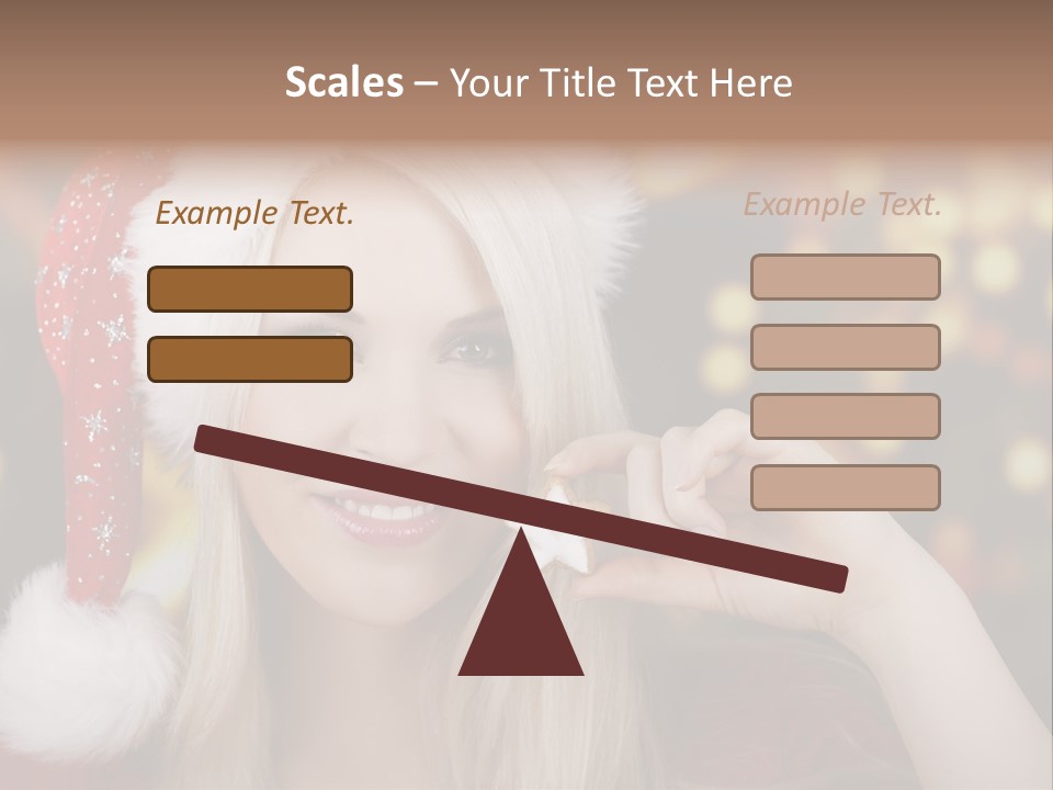 Blond Christmas Heiterkeit PowerPoint Template