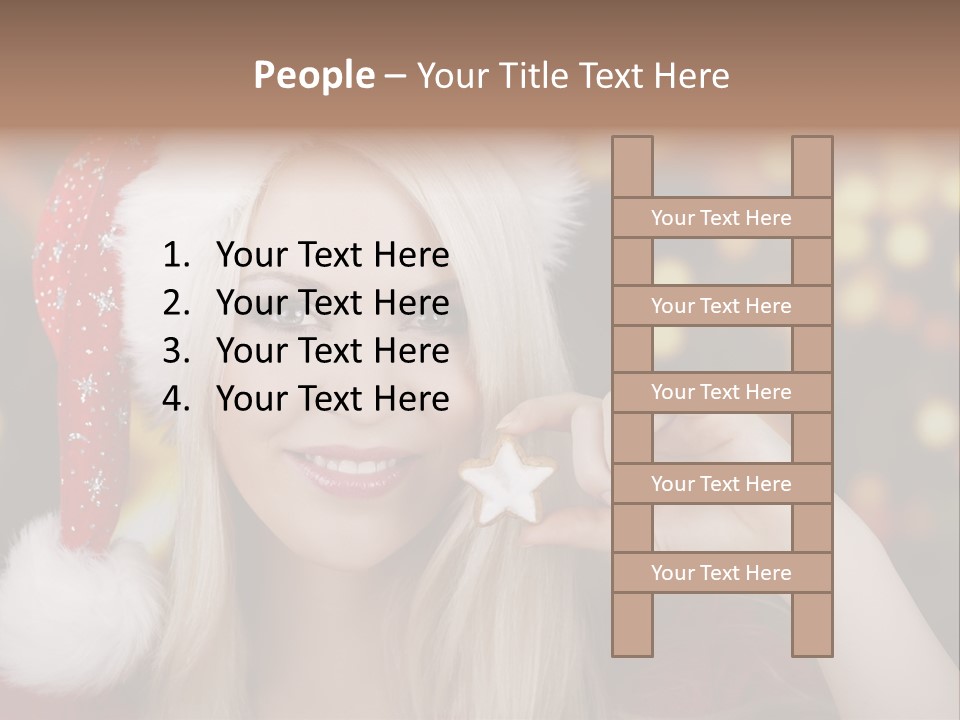 Blond Christmas Heiterkeit PowerPoint Template