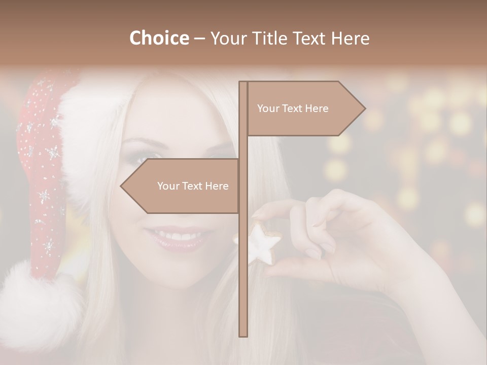 Blond Christmas Heiterkeit PowerPoint Template