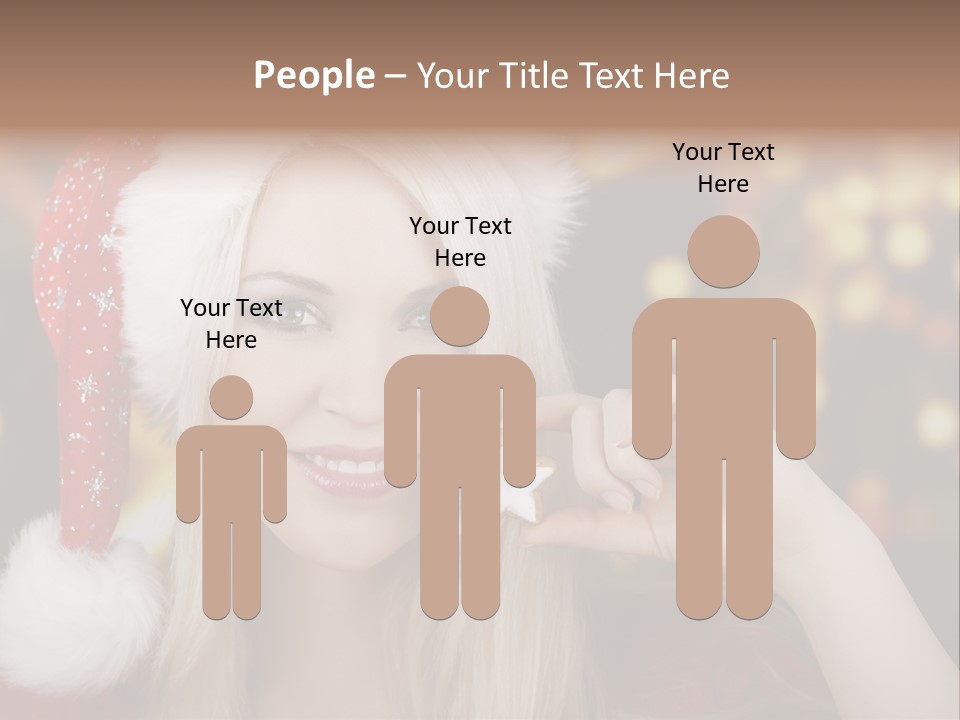 Blond Christmas Heiterkeit PowerPoint Template