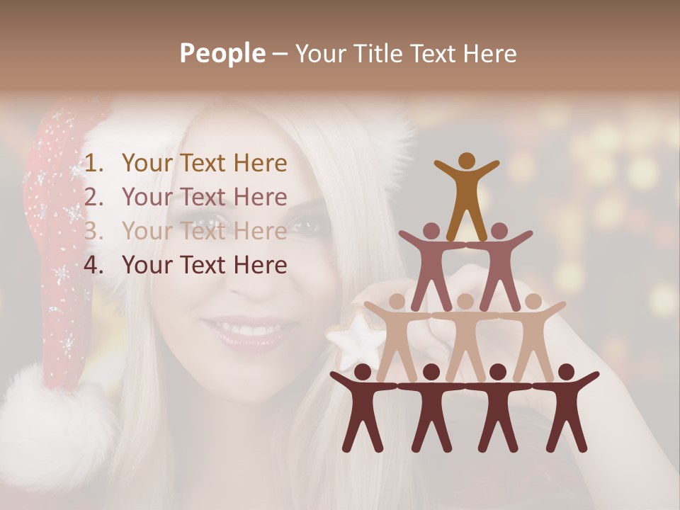 Blond Christmas Heiterkeit PowerPoint Template