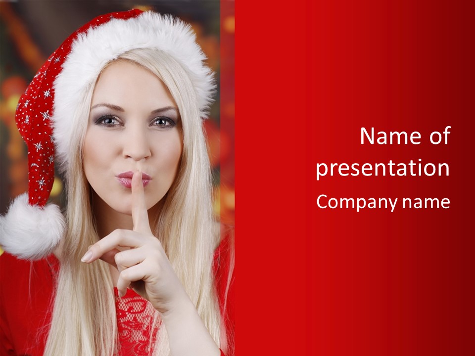 Merry Christmas Attraktive Nichts Verraten PowerPoint Template