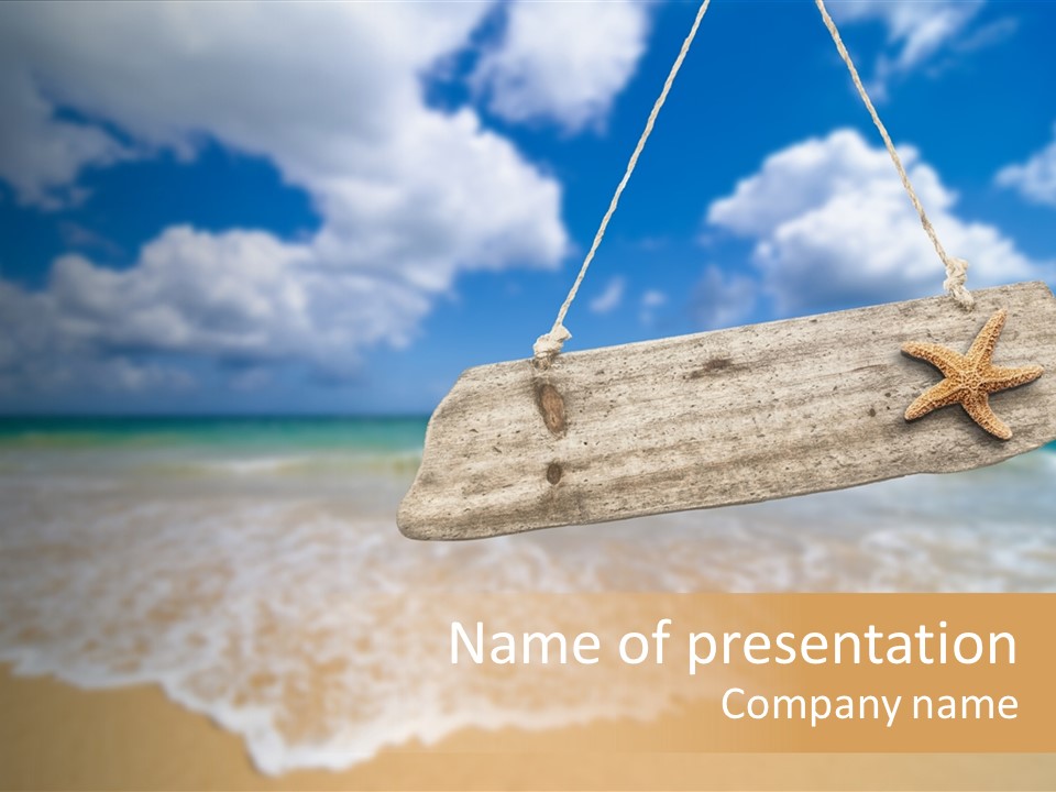 Ocean Hanging Empty PowerPoint Template