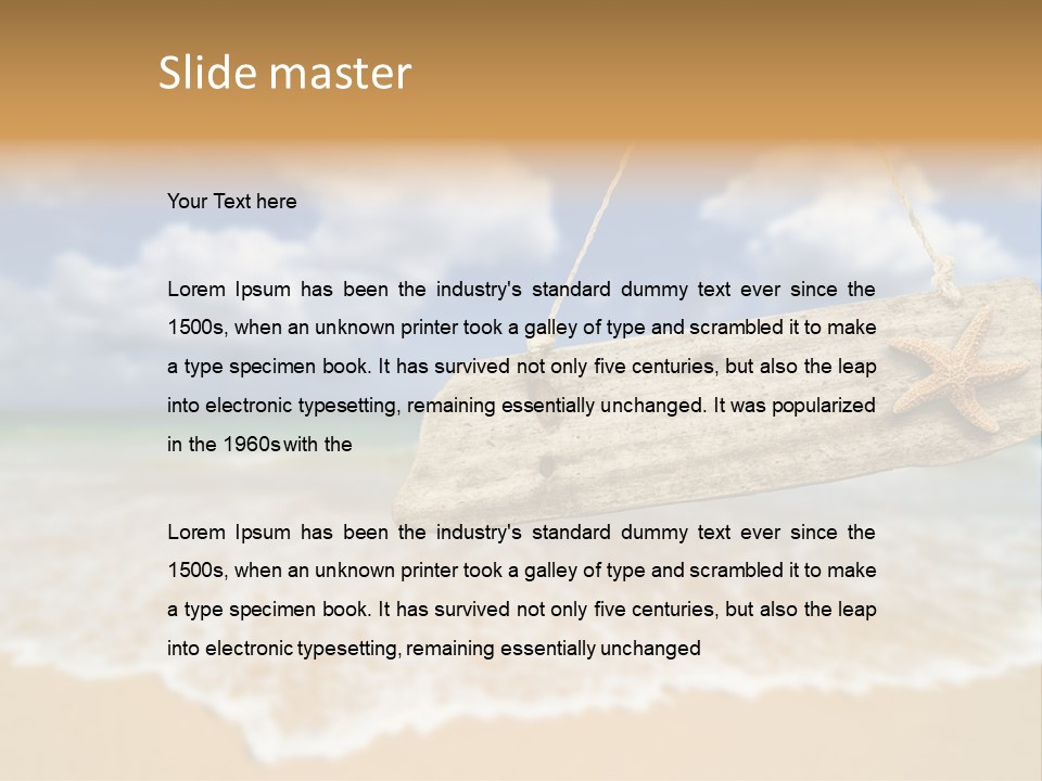 Ocean Hanging Empty PowerPoint Template