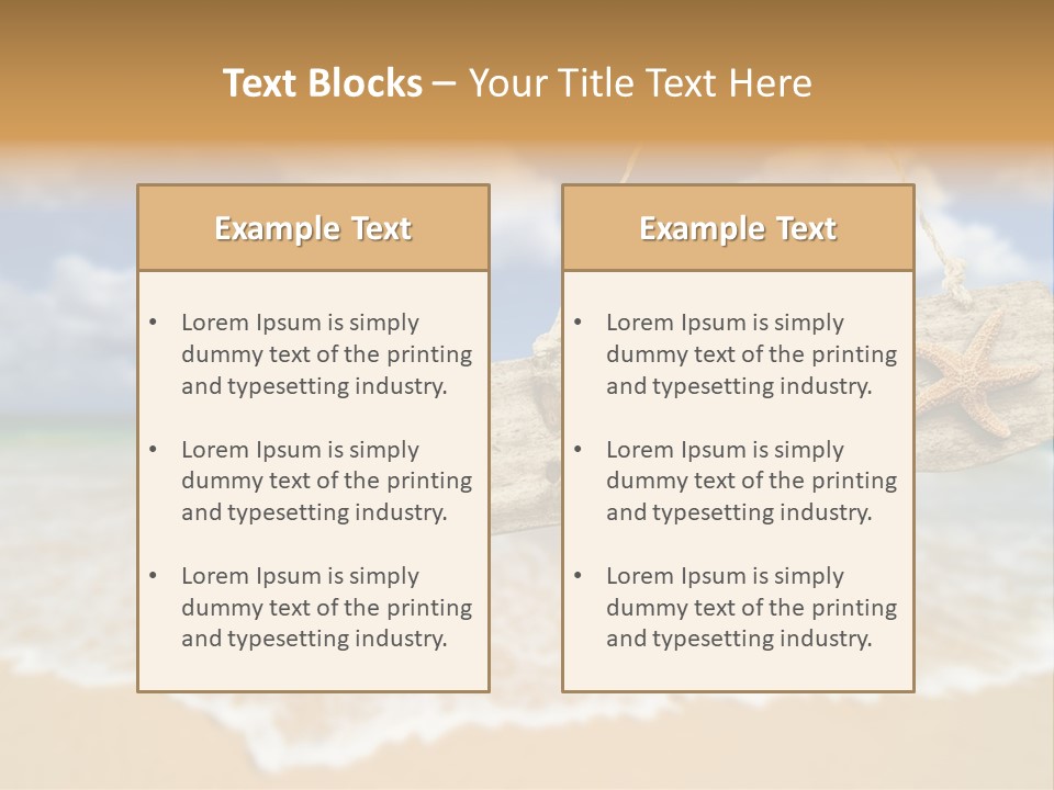 Ocean Hanging Empty PowerPoint Template