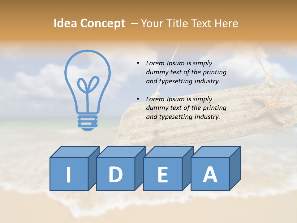 Ocean Hanging Empty PowerPoint Template