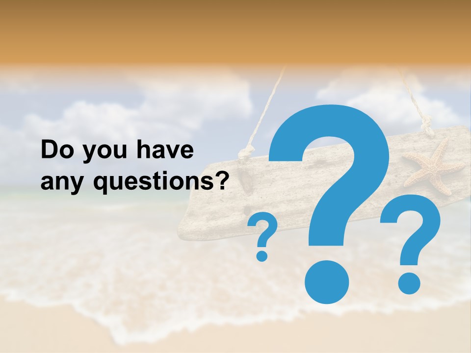 Ocean Hanging Empty PowerPoint Template