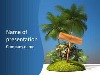 Luxury Signpost Caribbean PowerPoint Template