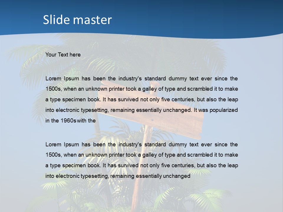 Luxury Signpost Caribbean PowerPoint Template