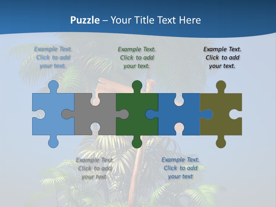 Luxury Signpost Caribbean PowerPoint Template