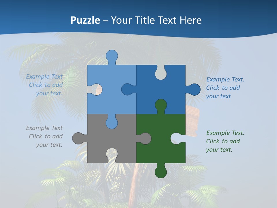 Luxury Signpost Caribbean PowerPoint Template