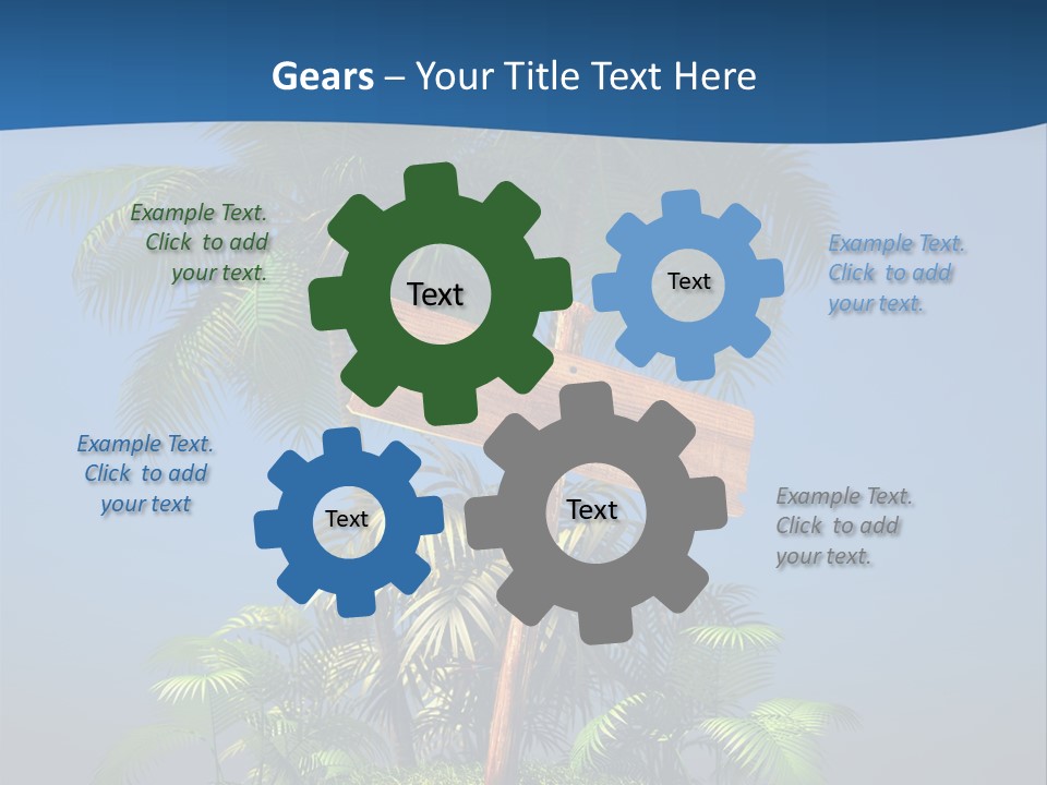 Luxury Signpost Caribbean PowerPoint Template