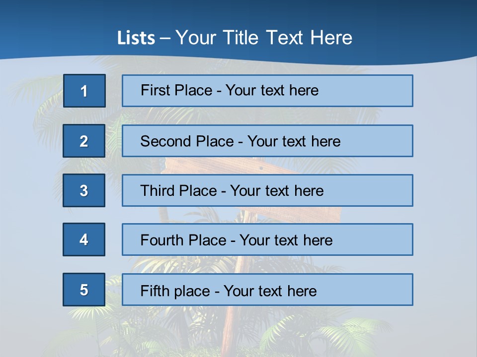 Luxury Signpost Caribbean PowerPoint Template