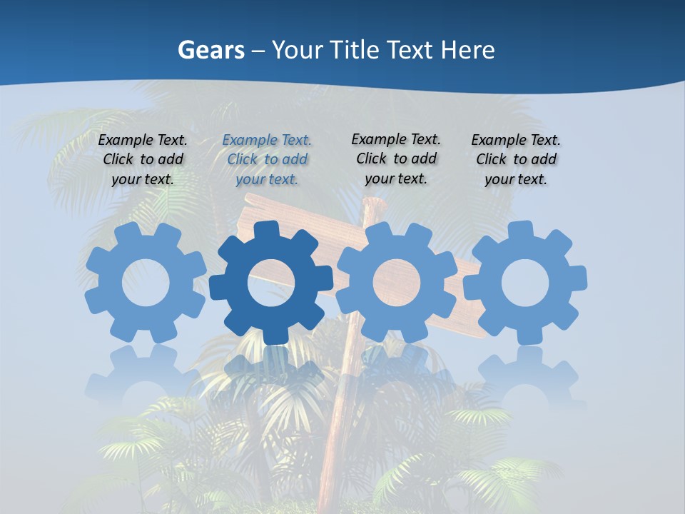 Luxury Signpost Caribbean PowerPoint Template