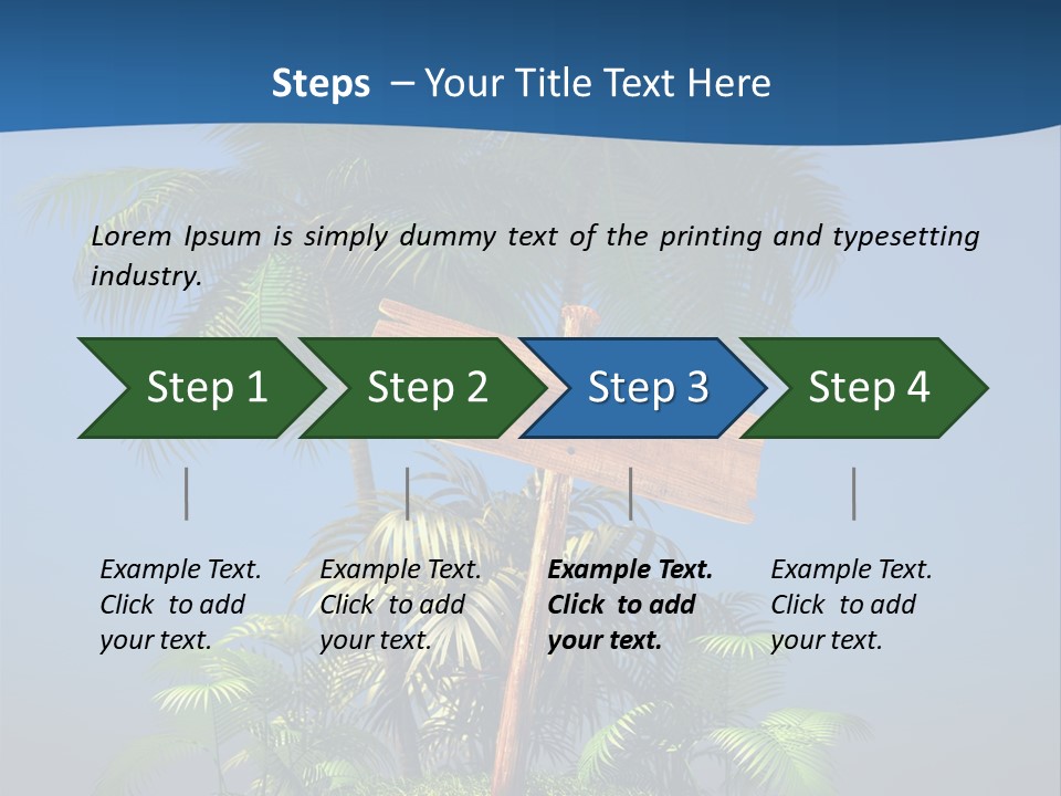 Luxury Signpost Caribbean PowerPoint Template