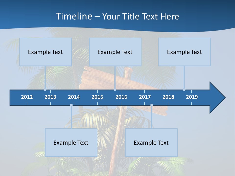 Luxury Signpost Caribbean PowerPoint Template