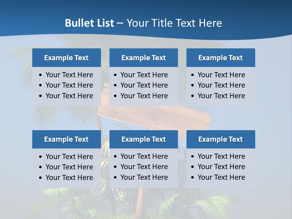 Luxury Signpost Caribbean PowerPoint Template