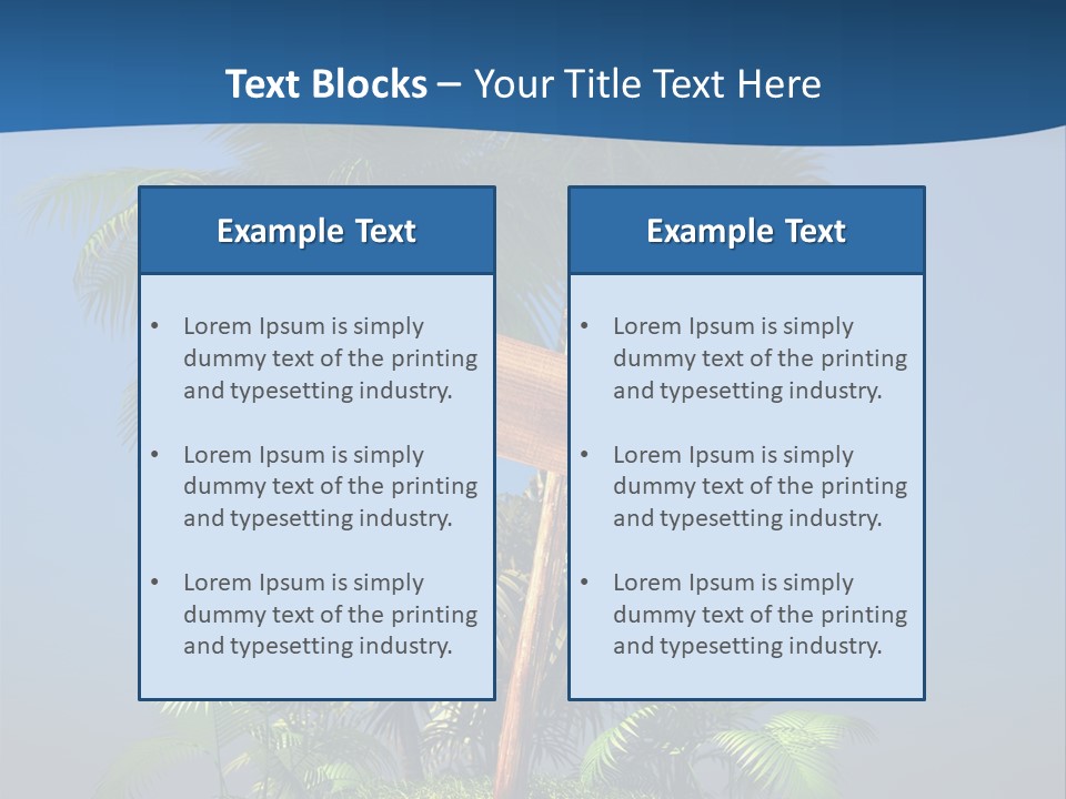 Luxury Signpost Caribbean PowerPoint Template