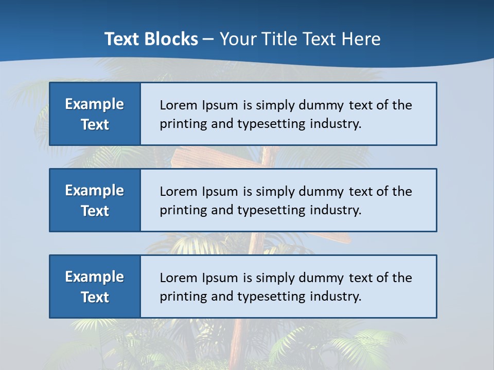 Luxury Signpost Caribbean PowerPoint Template