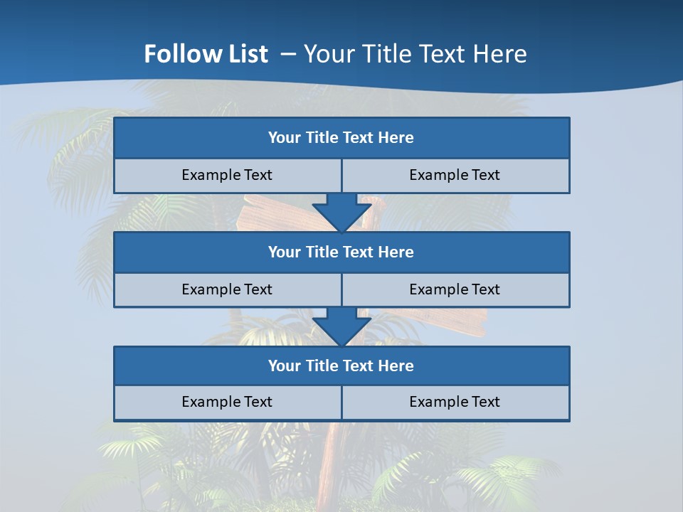 Luxury Signpost Caribbean PowerPoint Template