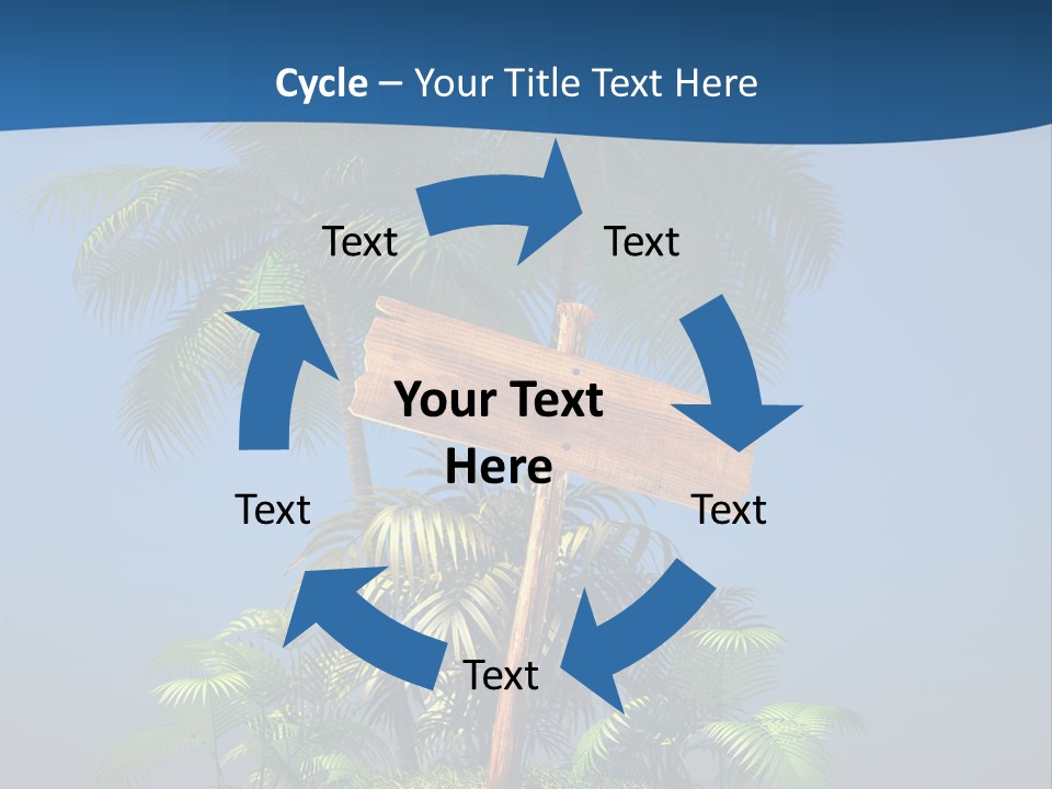 Luxury Signpost Caribbean PowerPoint Template