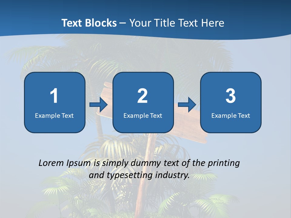 Luxury Signpost Caribbean PowerPoint Template