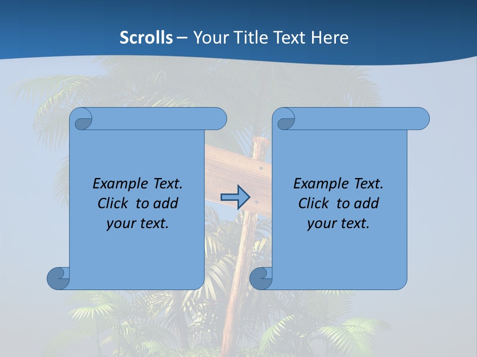 Luxury Signpost Caribbean PowerPoint Template