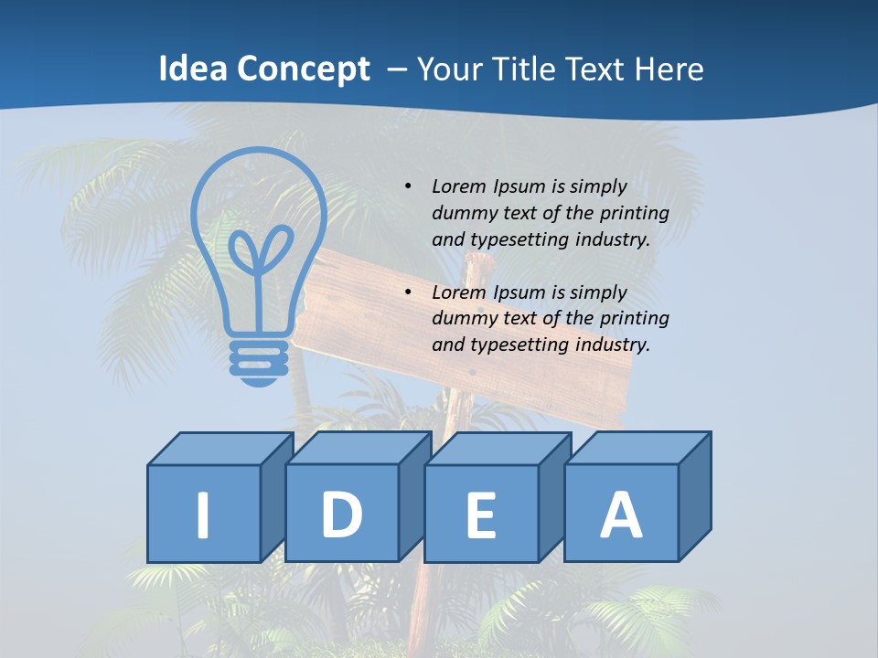 Luxury Signpost Caribbean PowerPoint Template