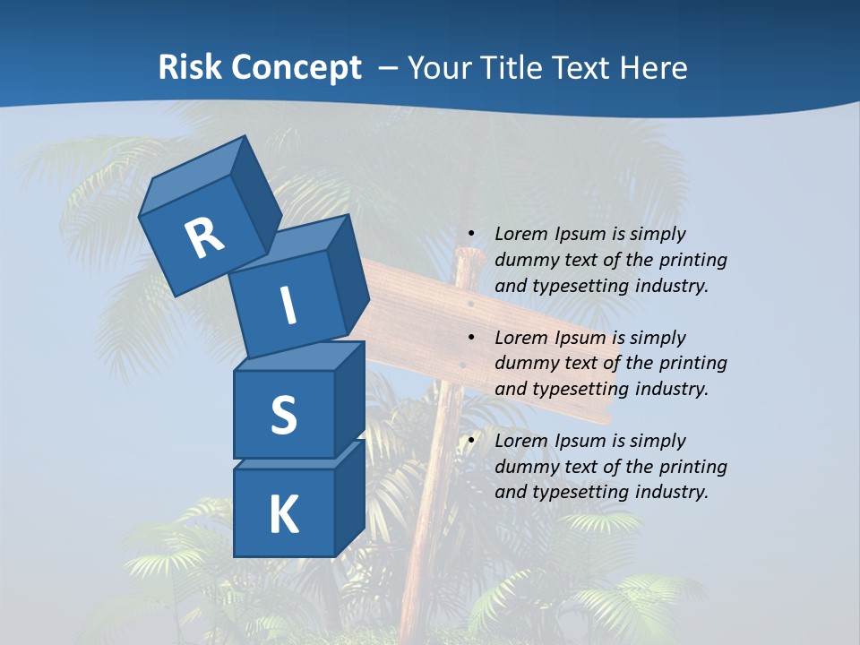 Luxury Signpost Caribbean PowerPoint Template