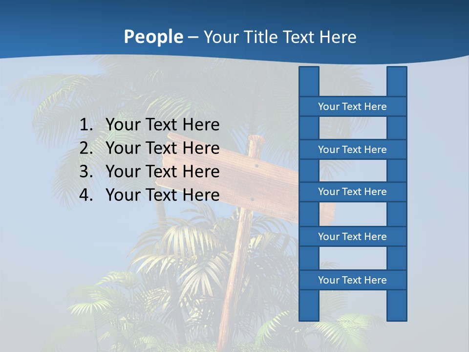 Luxury Signpost Caribbean PowerPoint Template