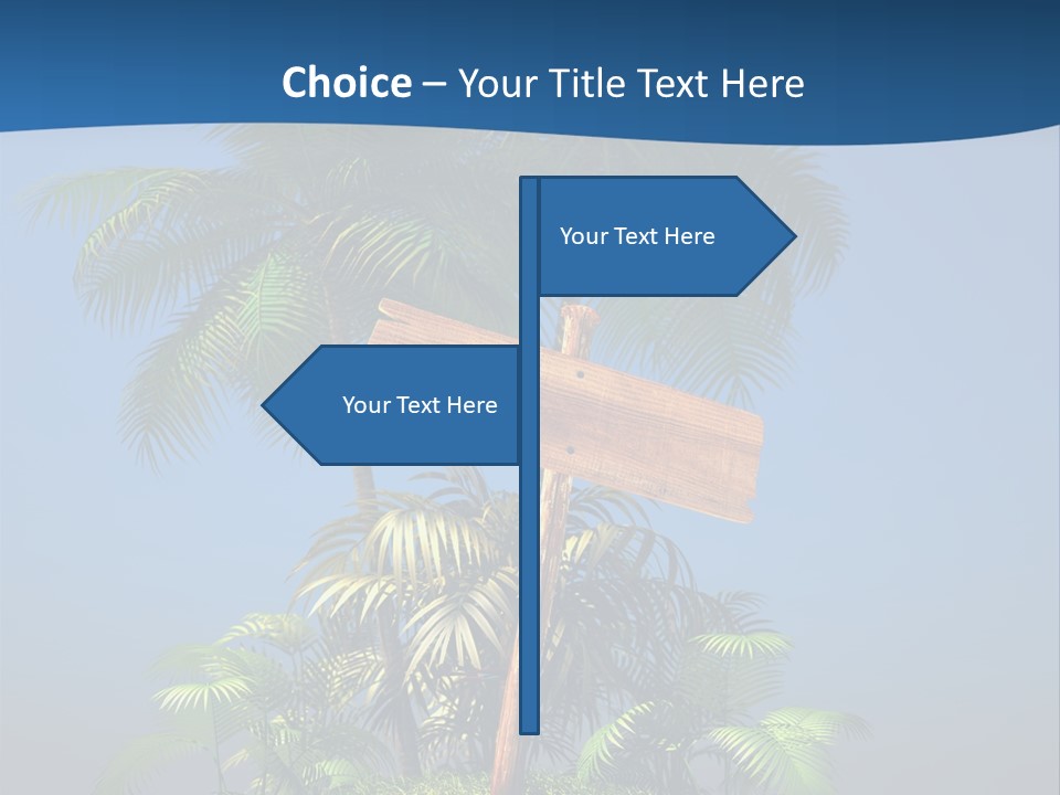 Luxury Signpost Caribbean PowerPoint Template