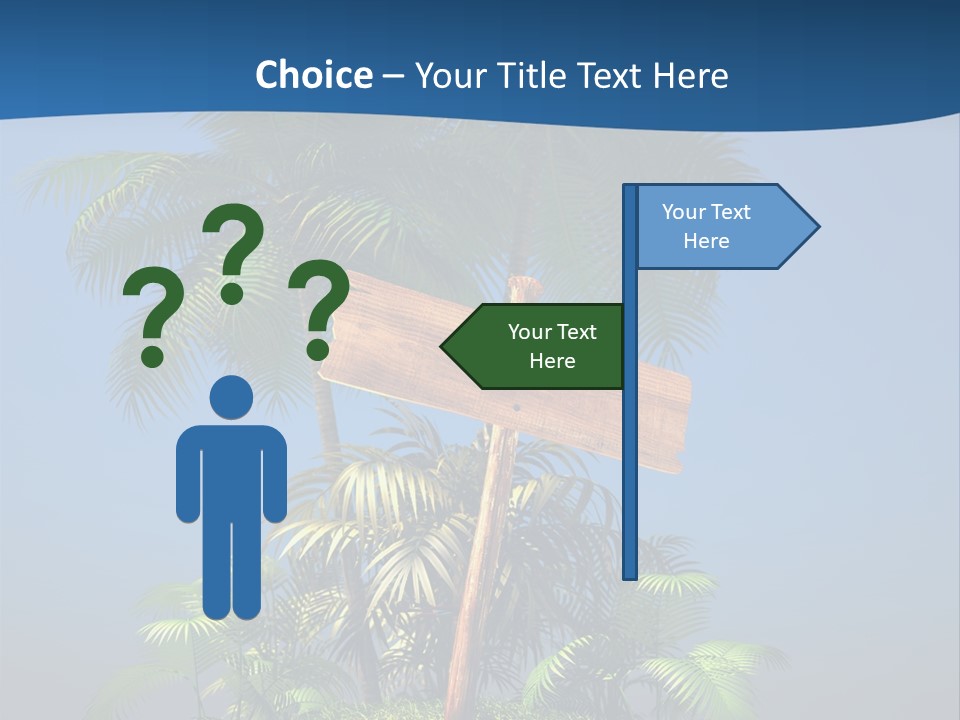 Luxury Signpost Caribbean PowerPoint Template