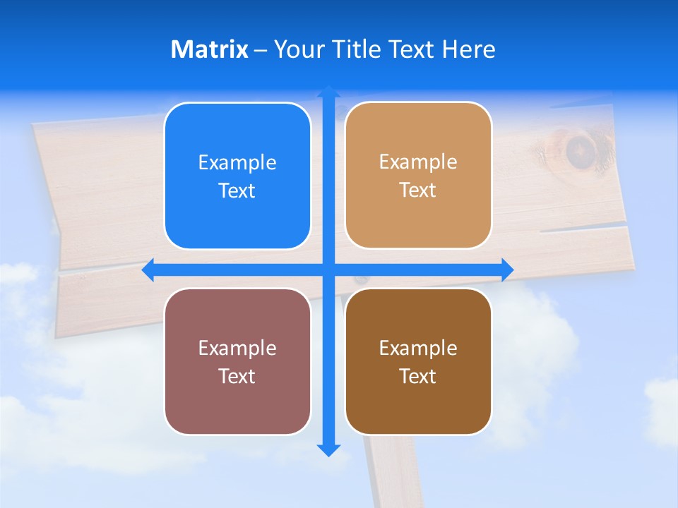 Screw Space Signpost PowerPoint Template