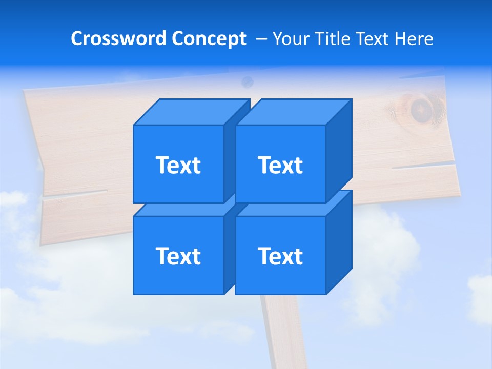 Screw Space Signpost PowerPoint Template